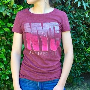 Maroon Aèropostale NYC T-Shirt